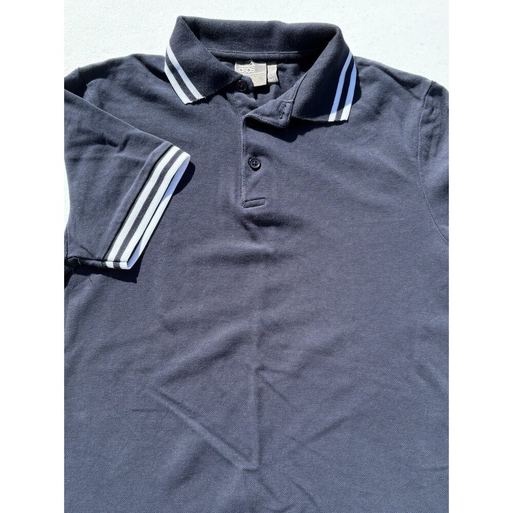 ASOS Polo Shirt Men’s 2XS Navy Blue Short Sleeve